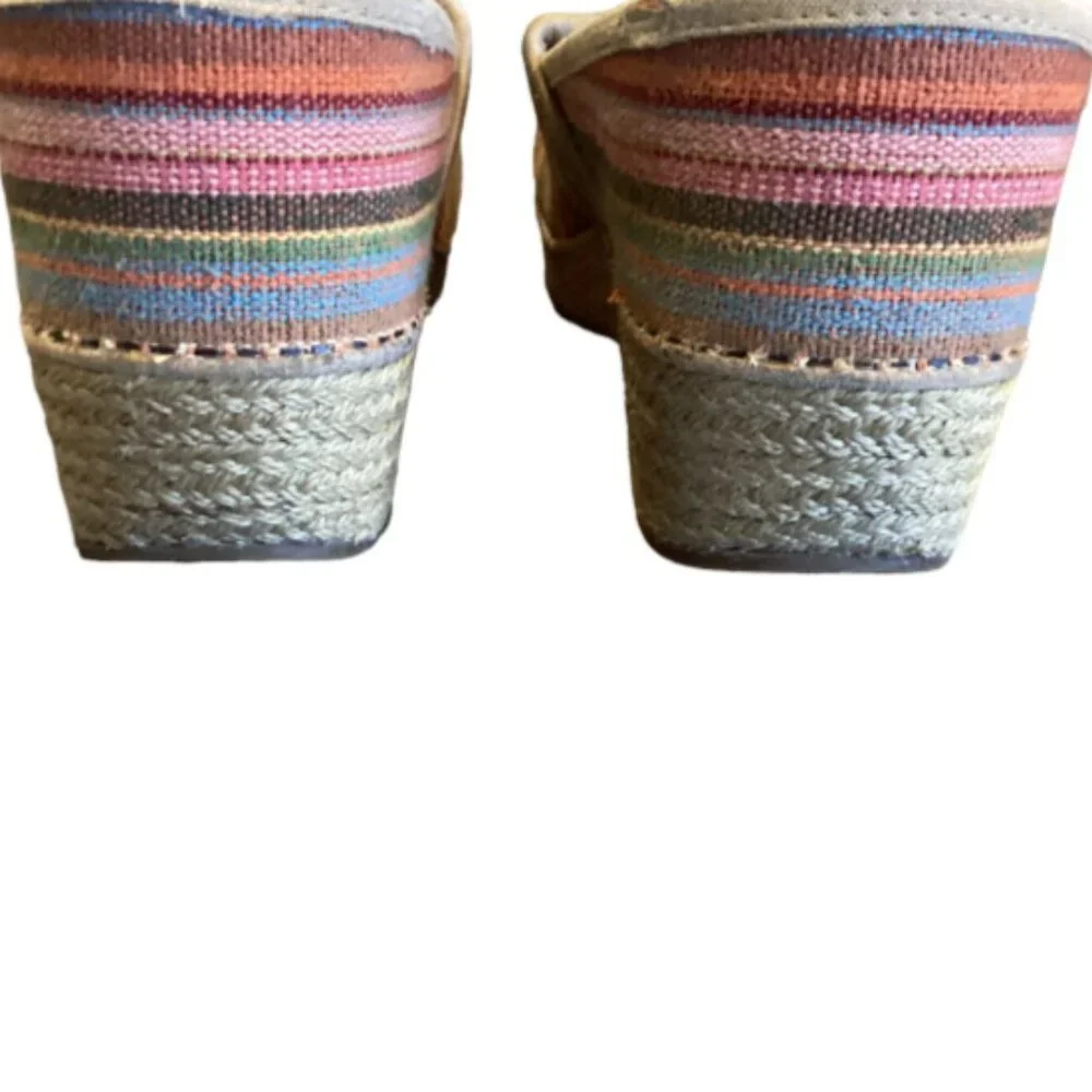 Dansko Clogs Espadrille Comfort Shoe Striped Multi Sz 41‎ (US 10.5-11) 174K